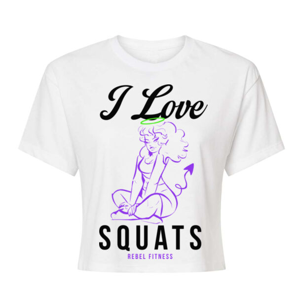 I LOVE SQUATS - WOMEN'S CROP T-SHIRT - $JD6457$ Thumbnail